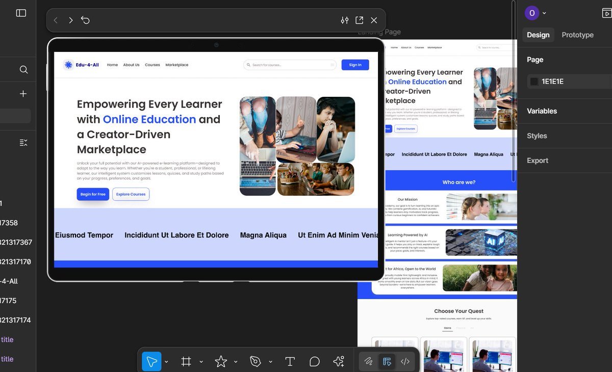 I specialize in designing clean, easy-to-use interfaces for EdTech platforms.
Why EdTech? Because good design can make learning clearer, faster, and more enjoyable.
Clean design isn’t just a style, it’s how I help people focus.
#UXDesign #EdTech #UIDesign #DesignForLearning #UI
