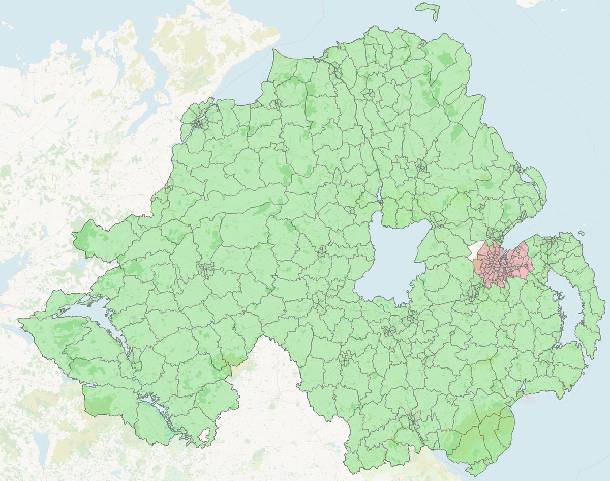 My 1972 NI council ward map is nearing completion.

481 out of 526 wards done. 91% complete.