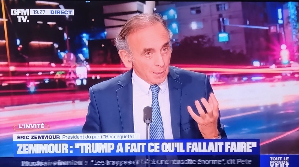 Philippe Martinet 🌿 (@martinet_philip) on Twitter photo Quelle hauteur de vue et quel sens des responsabilités, <a href="/ZemmourEric/">Eric Zemmour</a> est le seul a avoir un tel niveau. Ce sera lui et absolument personne d'autre. #BFM
Rejoignez <a href="/Reconquete_off/">RECONQUÊTE !</a>
#Zemmour2027 #SarahKnafo #Reconquête Quelle hauteur de vue et quel sens des responsabilités, <a href="/ZemmourEric/">Eric Zemmour</a> est le seul a avoir un tel niveau. Ce sera lui et absolument personne d'autre. #BFM
Rejoignez <a href="/Reconquete_off/">RECONQUÊTE !</a>
#Zemmour2027 #SarahKnafo #Reconquête