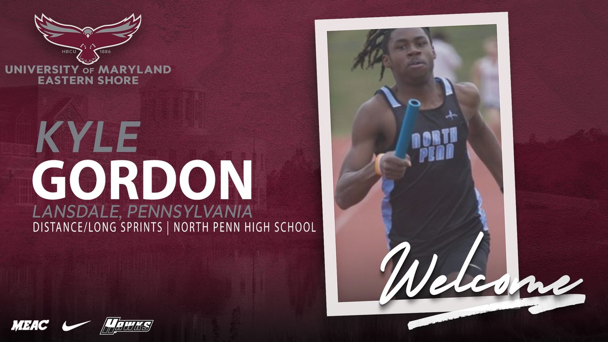 UMESHawkTFXC's tweet image. 🥇⏱THE UNIVERSITY OF MARYLAND EASTERN SHORE OFFICIALLY WELCOMES KYLE GORDON TO THE HAWK TRACK & FIELD PROGRAM🥇⏱
#HawkPride | #SoarAboveandBeyond