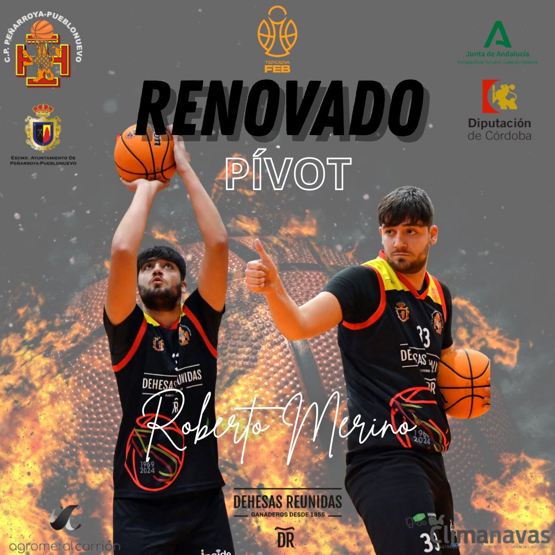💥 Renovado 💥

🏀 El pívot cordobés Roberto Merino renueva con el equipo minero una temporada más.

💪 Fuerza
🛡️ Defensa 
🔥 Intensidad 

2,06 m. llenos de intimidación y desparpajo.

¡Vamos Rober! 🖤💛