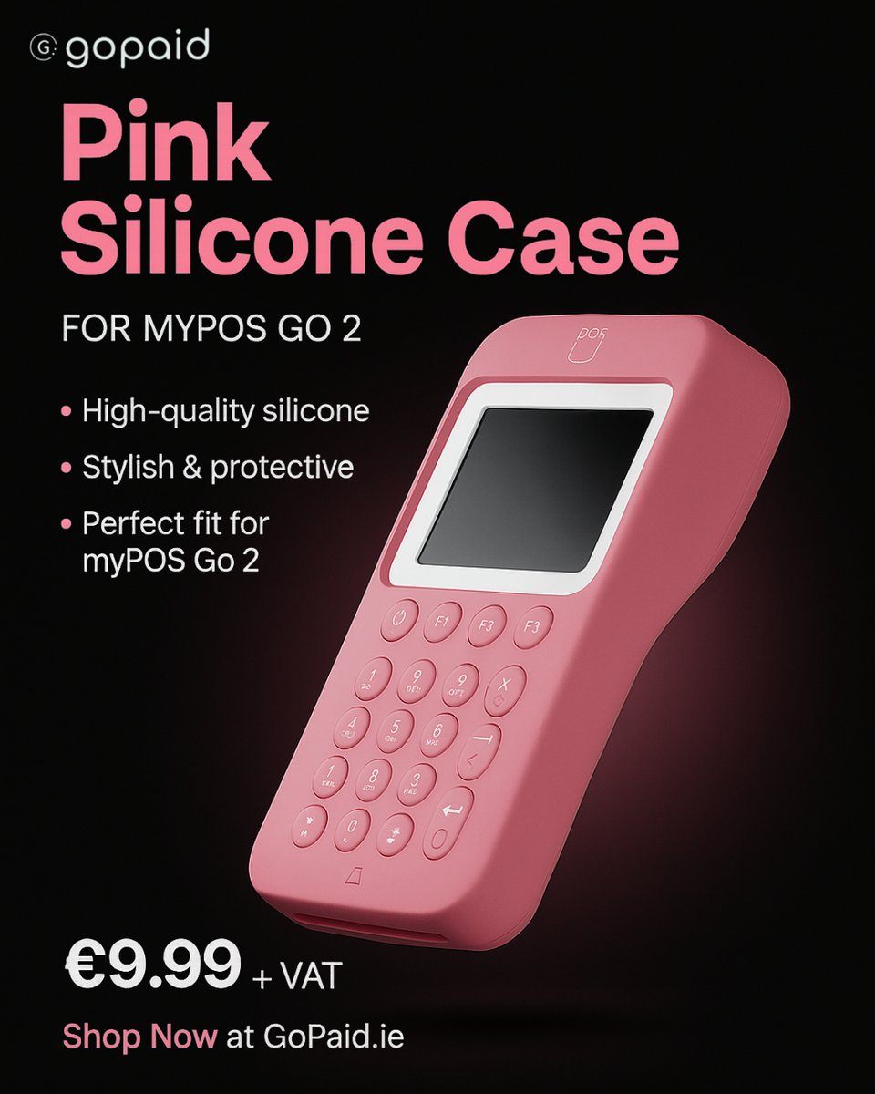 gopaidmypos's tweet image. Add Style &amp;amp; Protection to Your myPOS Go 2 💖

#gopaid #myposgo2 #siliconecase #posaccessories #businesstools #paymentterminal #retailsolutions #smallbusinessireland #pinkaccessories #stylishbusiness
