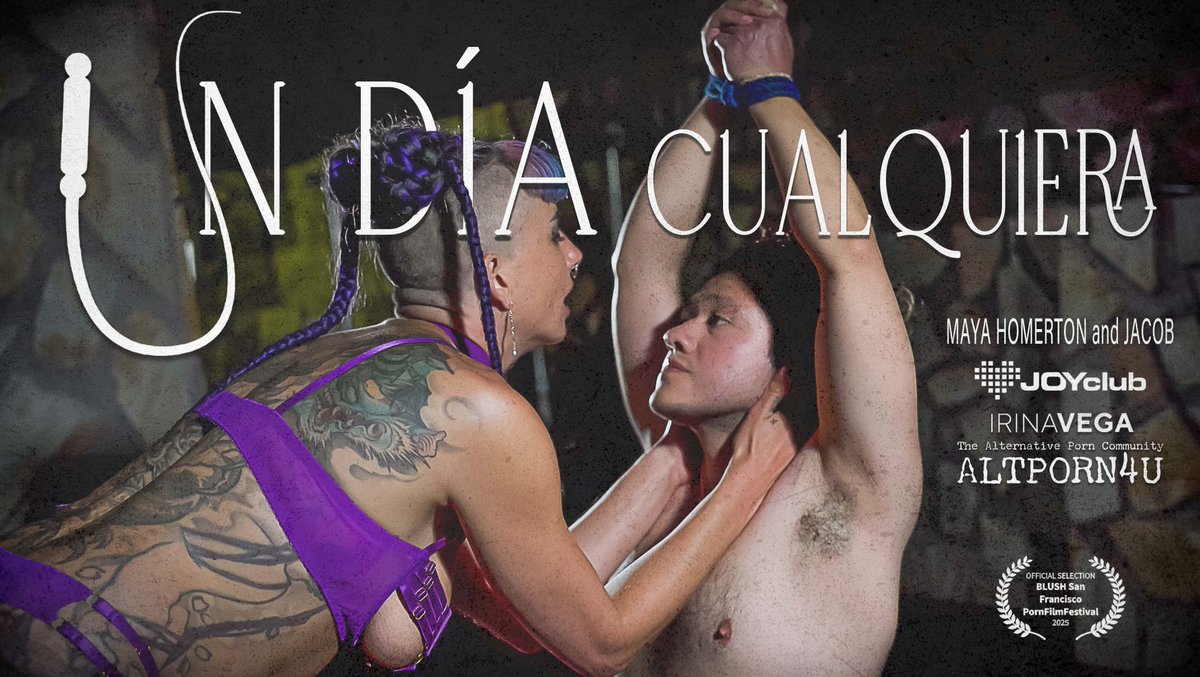 Irina Vega (@irinavega) on Twitter photo 🌟 Official Selection 🌟
Un día cualquiera has been selected by the San Francisco PornFilmFestival 2025 🎬💜
Thanks <a href="/SF_PFF/">BLUSH San Francisco PornFilmFestival</a> and <a href="/JOYclub_es/">JOYclub España</a> for supporting indie p*rn
📽️ Directed by <a href="/IrinaVega/">Irina Vega</a> for @altporn4u
Starring <a href="/DiosaGypsyMaya/">Goddess Maya 💸</a> & <a href="/le_poete_mort_/">Jacob</a> 🌟 Official Selection 🌟
Un día cualquiera has been selected by the San Francisco PornFilmFestival 2025 🎬💜
Thanks <a href="/SF_PFF/">BLUSH San Francisco PornFilmFestival</a> and <a href="/JOYclub_es/">JOYclub España</a> for supporting indie p*rn
📽️ Directed by <a href="/IrinaVega/">Irina Vega</a> for @altporn4u
Starring <a href="/DiosaGypsyMaya/">Goddess Maya 💸</a> & <a href="/le_poete_mort_/">Jacob</a>