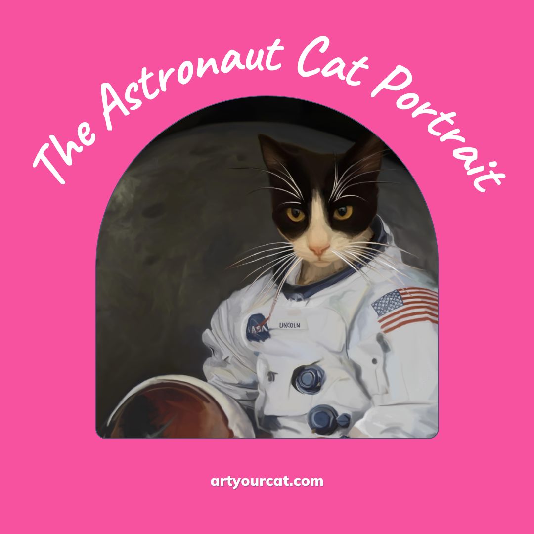 ArtYourCat's tweet image. 🚀 Say hello to “The Astronaut Cat” 🐱 in full NASA glory! Pink backdrop + serious stare = intergalactic joy. 🌟
 &amp;lt;artyourcat.short.gy/Pn57Xa&amp;gt;
 #AstronautCat #CatArt
