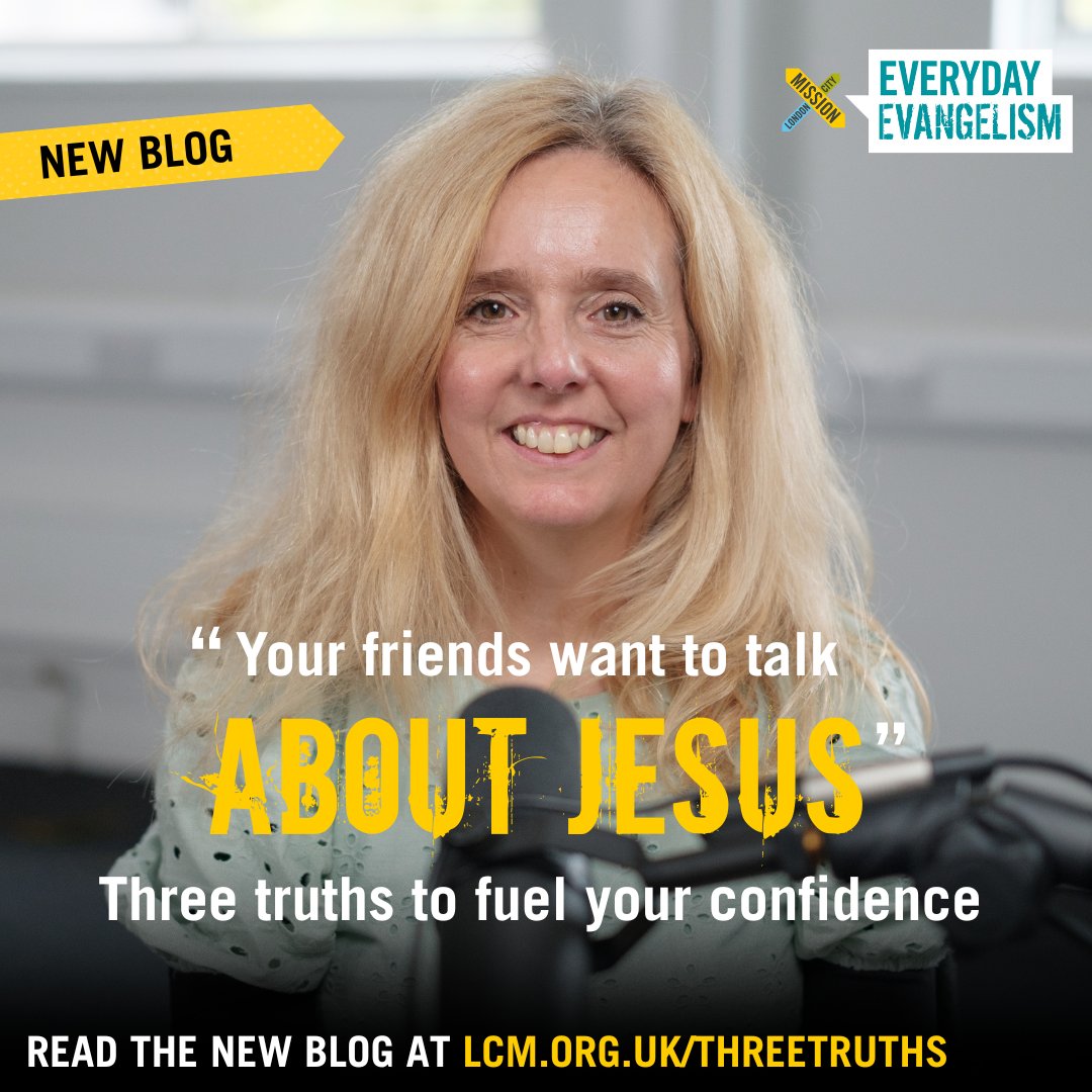 London City Mission (@londoncm) on Twitter photo Are people actually interested when we talk to them about Jesus? The answer might surprise you...
<a href="/DrRachelJ/">Rachel Jordan-Wolf</a>, of <a href="/HOPEtogether/">Hope Together</a>, shares three truths to fuel your confidence in sharing Jesus with the people we meet.
🔗Read the full blog: lcm.org.uk/threetruths Are people actually interested when we talk to them about Jesus? The answer might surprise you...
<a href="/DrRachelJ/">Rachel Jordan-Wolf</a>, of <a href="/HOPEtogether/">Hope Together</a>, shares three truths to fuel your confidence in sharing Jesus with the people we meet.
🔗Read the full blog: lcm.org.uk/threetruths