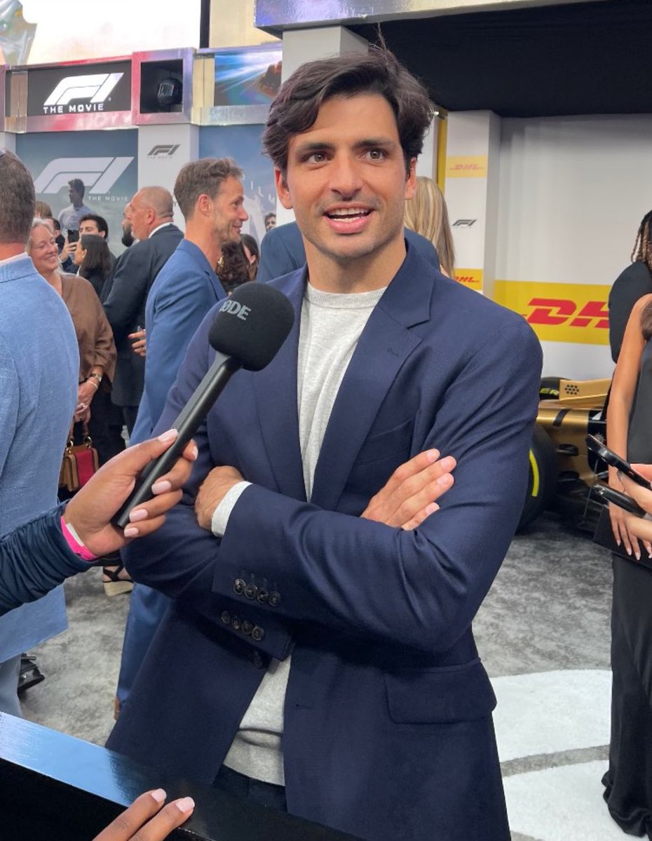 Carlos was asked about being namechecked by the female admirer in the F1 movie

“I found it a bit uncomfortable when I was in the cinema and everyone turned around to look at me! But honestly, we all had a laugh, and I was the first one to laugh. So it was okay...”

😭😭