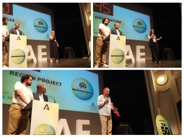 aemprende's tweet photo. 🏅#TOP50 🏆 #PremiosEmprendemos2025
⏱️ Turno para pitchear de:
➰ @OncoNature
➰ #Onesilex
➰ #RecONProject
💊 Oncología, materiales y sostenibilidad.
Soluciones 🔝 que nacen del conocimiento.
#EmprendeAND https://t.co/elj4f9pHOo