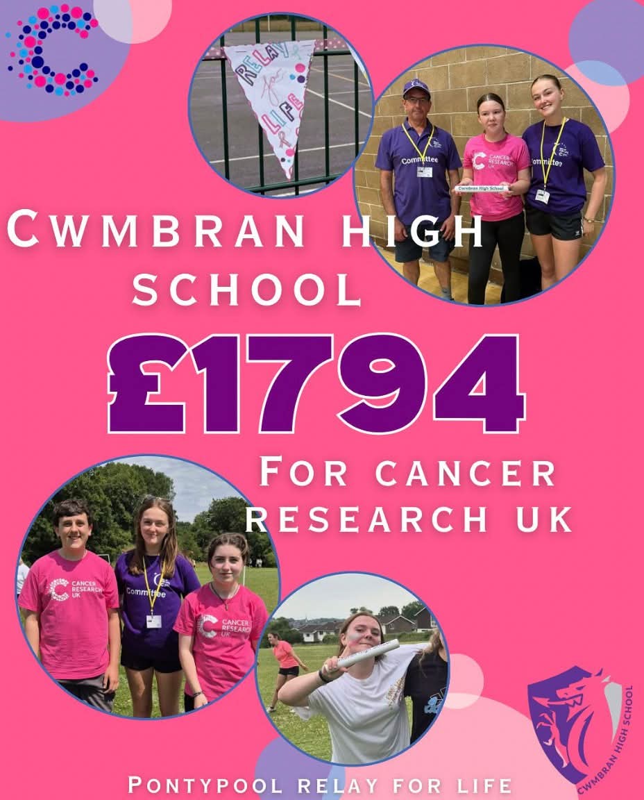 Cwmbran High PE Dept (@cwmbranhigh_pe) on Twitter photo A massive thank you to everyone who took part and supported our Relay for Life through sponsorship, we have raised a grand total of £1794 which is amazing!!! <a href="/CwmbranHead/">Matt Sims</a> <a href="/CwmbranHigh/">Cwmbran High School / Ysgol Uwchradd Cwmbran</a> <a href="/CwmbranHighYr7/">CHS Transition and year 7 with Mrs H</a> A massive thank you to everyone who took part and supported our Relay for Life through sponsorship, we have raised a grand total of £1794 which is amazing!!! <a href="/CwmbranHead/">Matt Sims</a> <a href="/CwmbranHigh/">Cwmbran High School / Ysgol Uwchradd Cwmbran</a> <a href="/CwmbranHighYr7/">CHS Transition and year 7 with Mrs H</a>