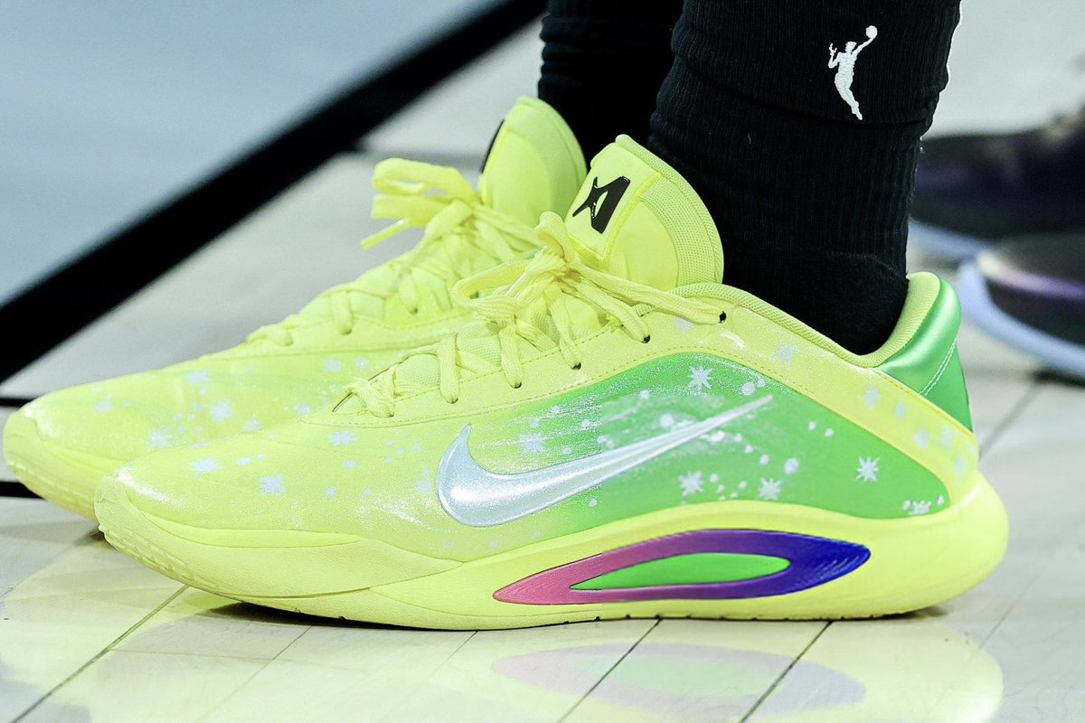 A’ja Wilson’s 5,000-point A’Ones are inspired by her favorite Disney princess, Tiana from The Princess and the Frog 🐸 <a href="/_ajawilson22/">A'ja Wilson</a> 

📷 <a href="/WillieGRamirez/">WillieGRamireZ</a>