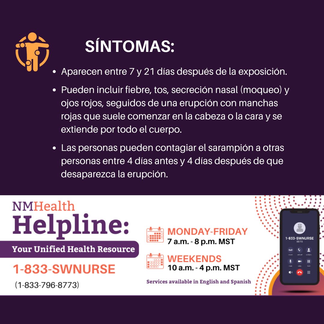 El NMDOH está investigando infecciones de sarampión en el Centro de Detención del Condado de Luna en Deming después de que 5 detenidos dieran positivo en las pruebas de sarampión. nmhealth.org/news/awareness…