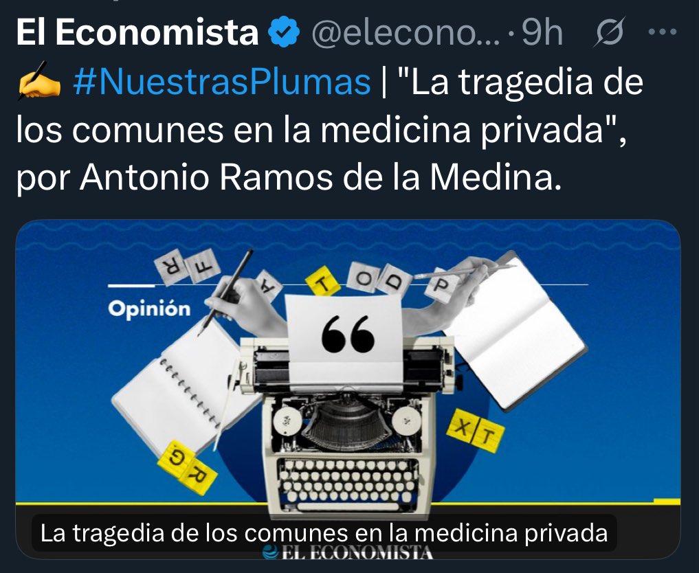 A. Ramos-De la Medina, MD, FACS (@ramosdelamedina) on Twitter photo Hoy en <a href="/eleconomista/">El Economista</a> reflexiono sobre gasto de bolsillo, seguros privados y alianzas para construir centros de excelencia en medicina.
🔗 Lee aquí: bit.ly/4k6G5LN👈
#Salud #México #Hospitales Hoy en <a href="/eleconomista/">El Economista</a> reflexiono sobre gasto de bolsillo, seguros privados y alianzas para construir centros de excelencia en medicina.
🔗 Lee aquí: bit.ly/4k6G5LN👈
#Salud #México #Hospitales