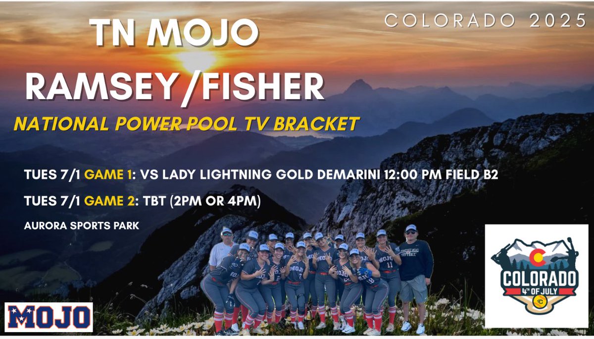 Bragg Sisters Softball (@bragg_softball) on Twitter photo Colorado schedule. See you there!!! <a href="/MojoFisher18u/">Tennessee Mojo - Ramsey / Fisher</a> Colorado schedule. See you there!!! <a href="/MojoFisher18u/">Tennessee Mojo - Ramsey / Fisher</a>