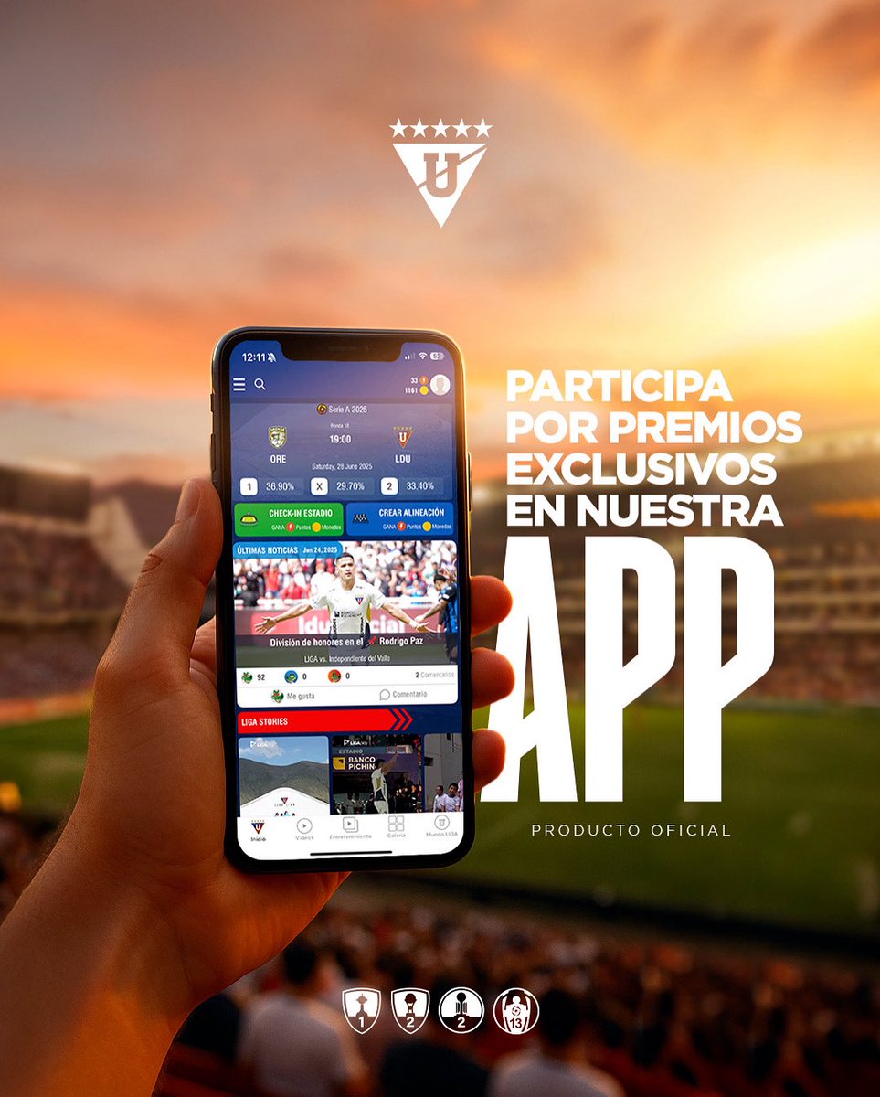 LDU_Oficial's tweet photo. ¡Completa las dinámicas de la #LDUApp y gana premios exclusivos! 🤩
En julio por el #MesDelHincha se vienen muchas sorpresas 😎
🔗 https://t.co/hGyGjYeAbM https://t.co/Hmgasj3DK9