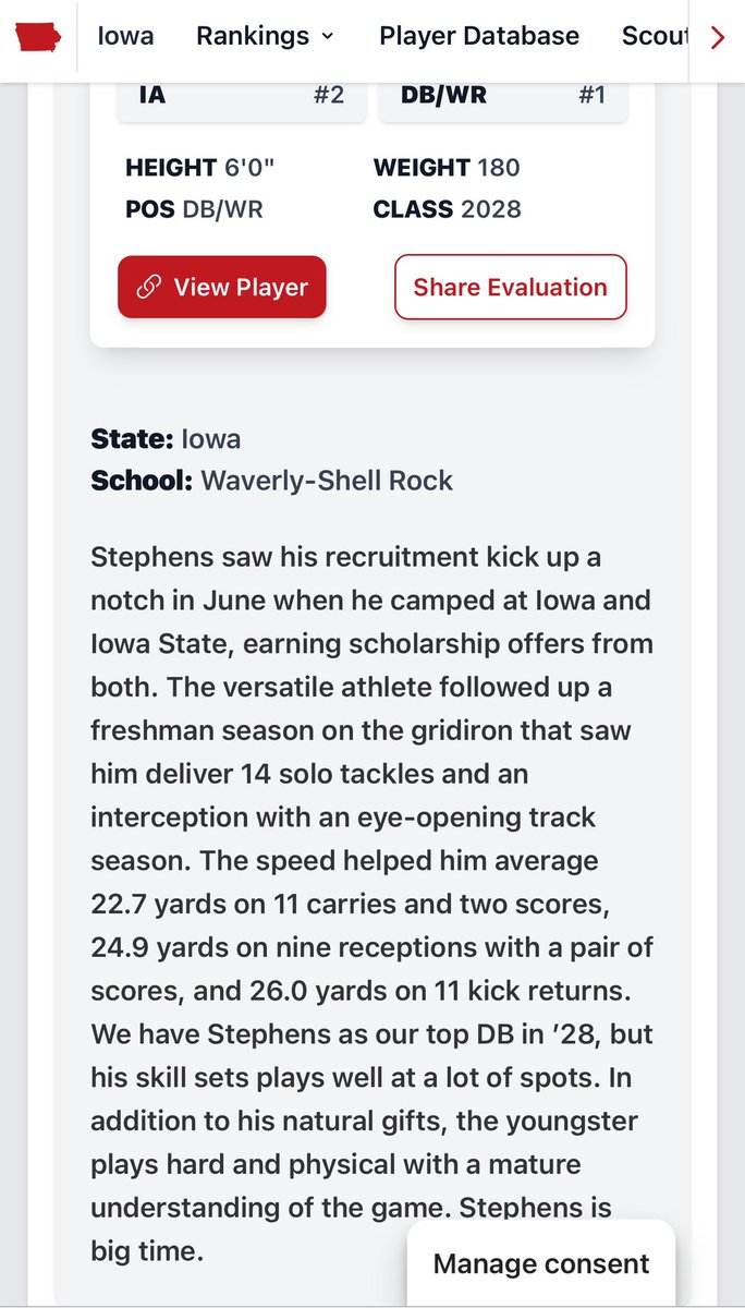 jaydenstephenss's tweet image. thank you @PrepRedzoneIA for the write up! @RobHoweHN