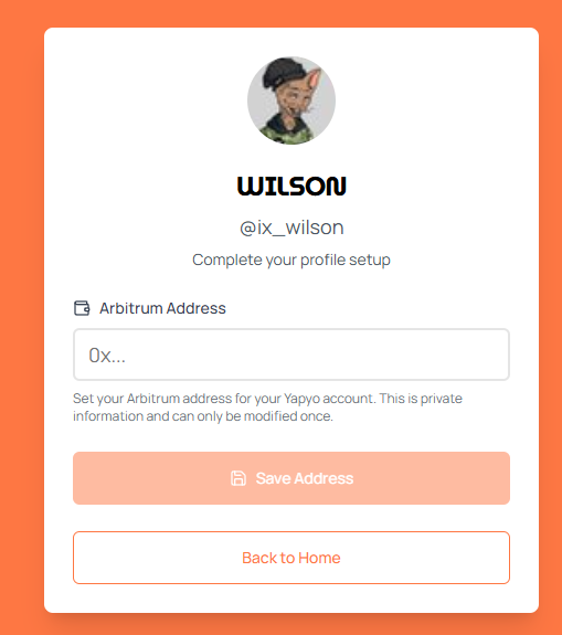 wilson_'s tweet photo. Who is awake?

To be among the "Eligible" chosen once on @yapyo_arb like me

-Go to: https://t.co/qWS41qx1P6
-Login your X
-Click on your name
-Click on "Profile"
-Submit your metamask wallet
-Click on "Save Address"

congratulations you are ELIGIBLE! https://t.co/xnzJgMxxNy