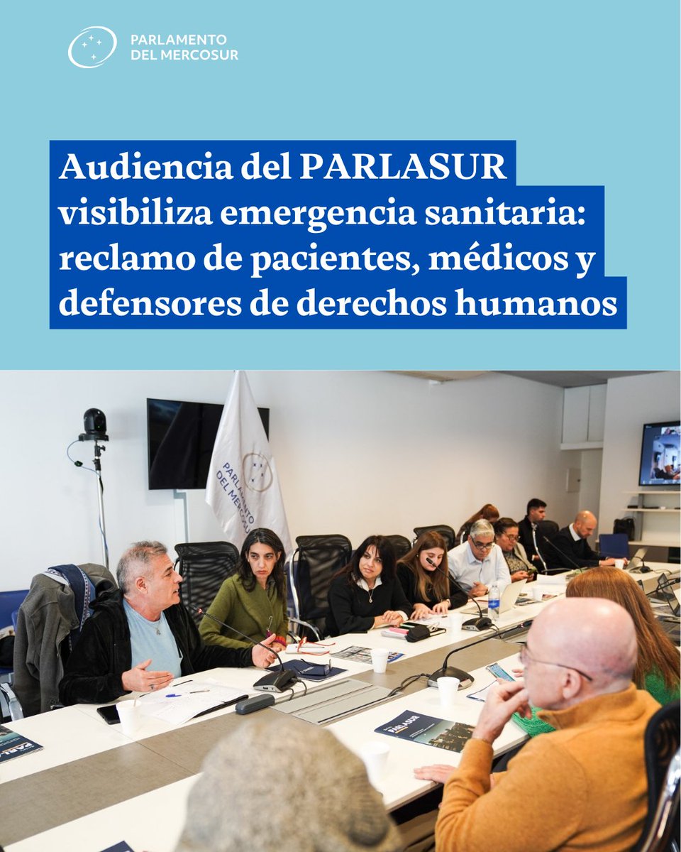 #AgenciaPARLASUR Audiencia pública del PARLASUR evidencia la necesidad urgente de consolidar el derecho a la salud como un derecho humano exigible y garantizado. Participantes coincidieron en denunciar retrocesos que amenazan los sistemas públicos de salud
parlamentomercosur.org/innovaportal/v…
