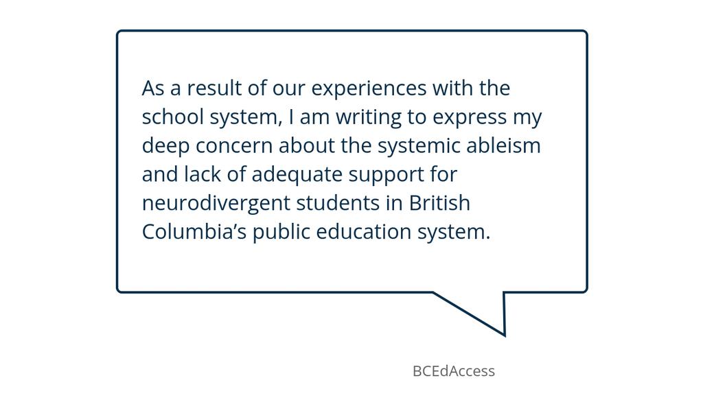 Parent Advocacy Letter to the Ministry of Education and Child Care: lttr.ai/Afwcz

#Education #Accessibility #Bced