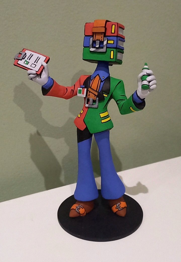 Short stream today but here's how Mr. WinRAR is looking so far! Still some work ahead but I'm having so much fun with all the outlines! 📚💖
