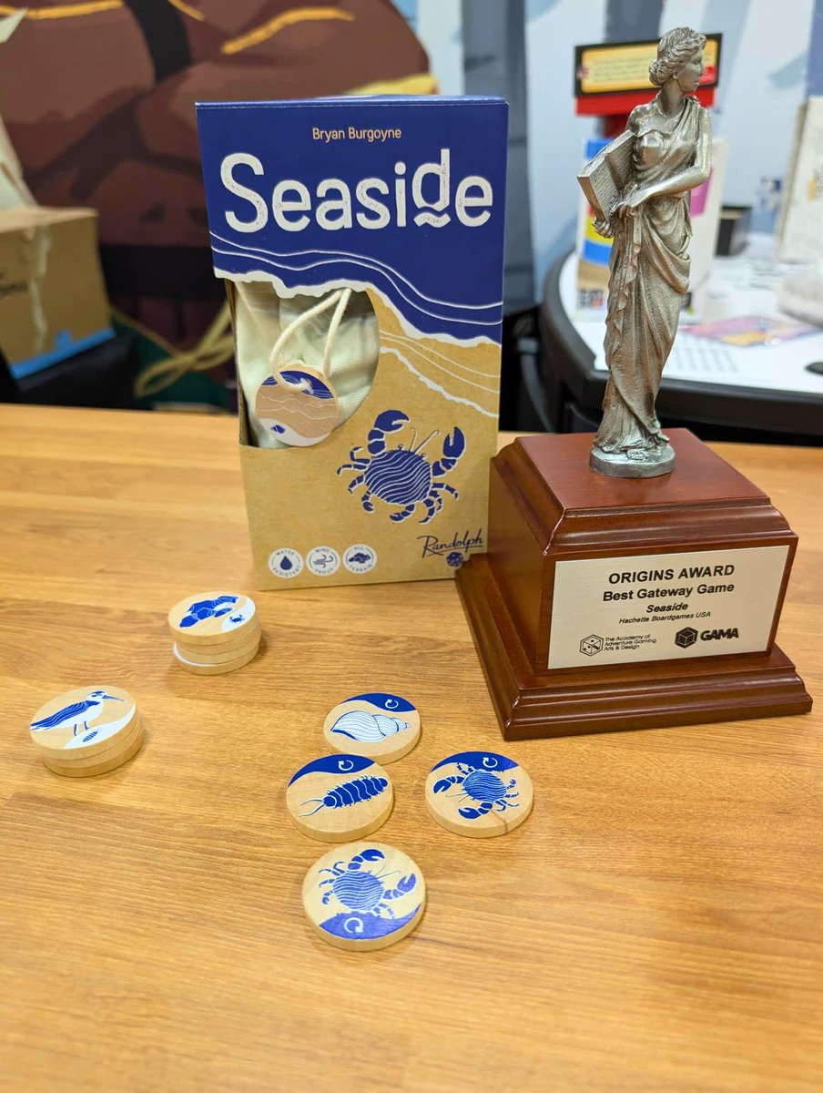 Seaside won an Origins Award for Best Gateway Game! 

This travel-sized gem is the perfect summer game. Great to play on a plane, train and automobile! If you haven't played it you're missing out!