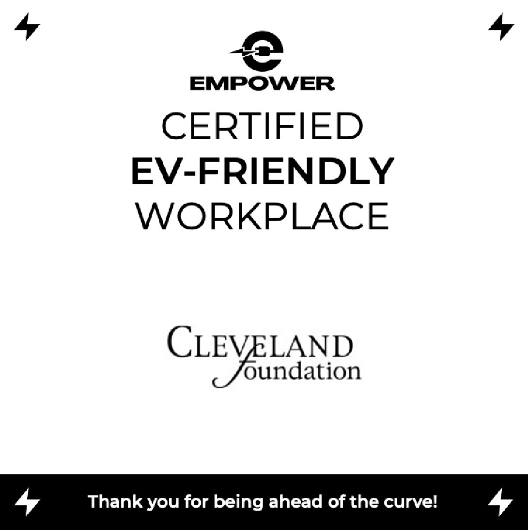 Anyone visiting the <a href="/CleveFoundation/">Cleveland Foundation</a>’s new HQ in Midtown can see their commitment to #sustainability in action. 🌱⚡ As an early #EMPOWER pledge partner, they now offer #EV charging for staff &amp; visitors beneath a solar canopy!

Thanks for leading by example! #WorkplaceCharging
