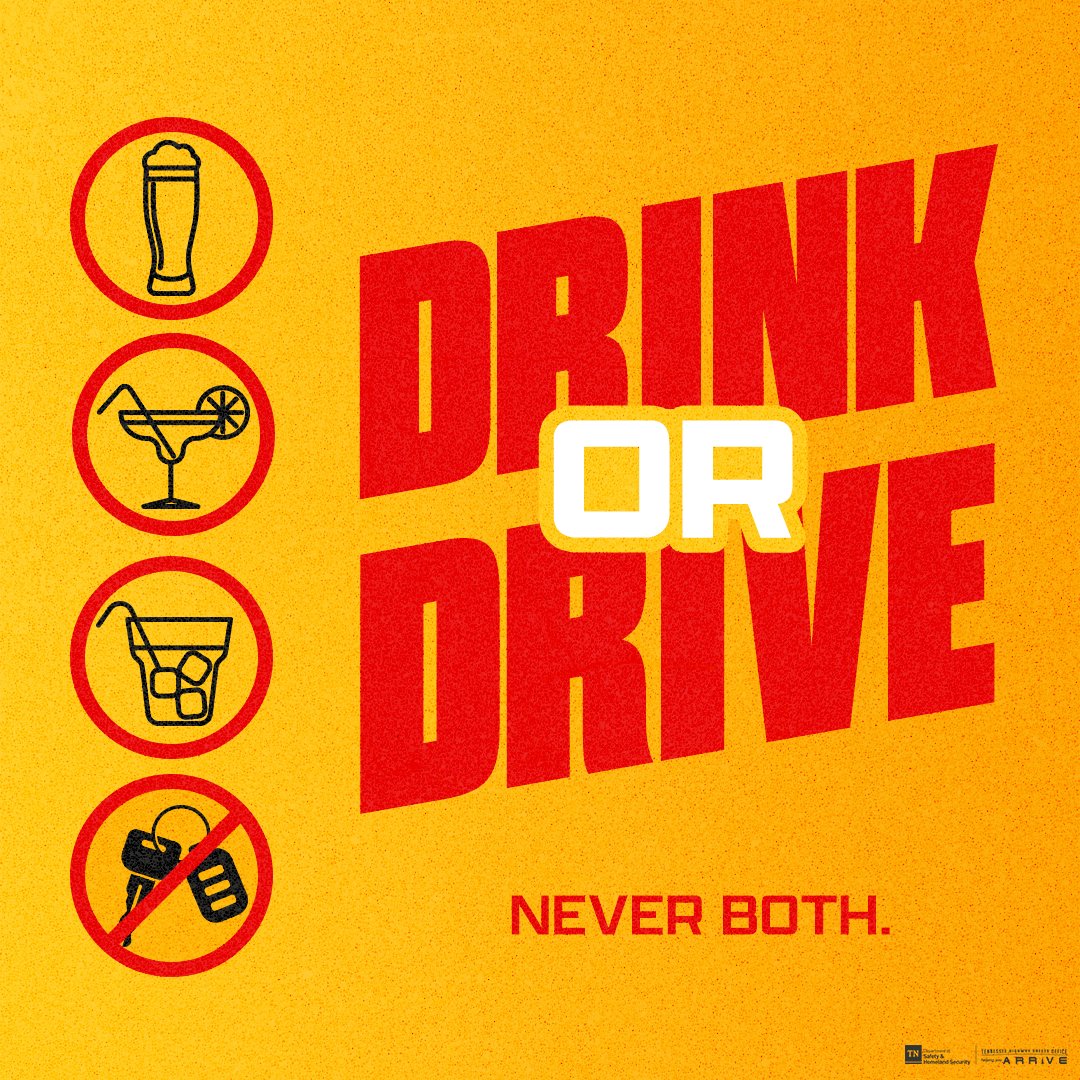 TNHSO's tweet image. Take a quiz with us! When is it okay to drink and drive?
🔲 Never.
🔲 Never.
🔲 Never.
🔲 All of the above.
Keep Tennessee’s roadways sober this summer with a designated driver and a commitment to safety!
Read more: tntrafficsafety.org/drunk-driving