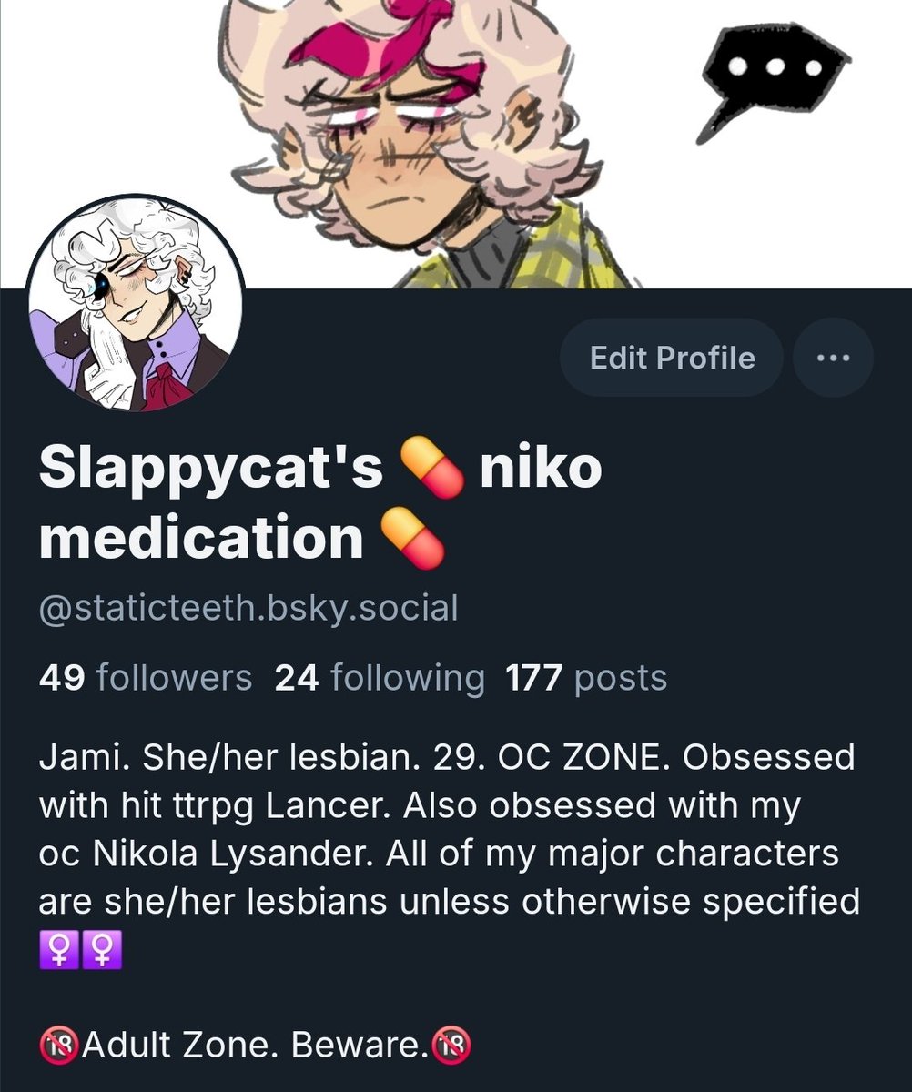 staticteeth's tweet photo. this site is in steady orbital decay so once more i say @ staticteeth on bsky is mainly where i post art (including nsfw art) at for the most part now 👏👏👏 https://t.co/CqVFoDg27B