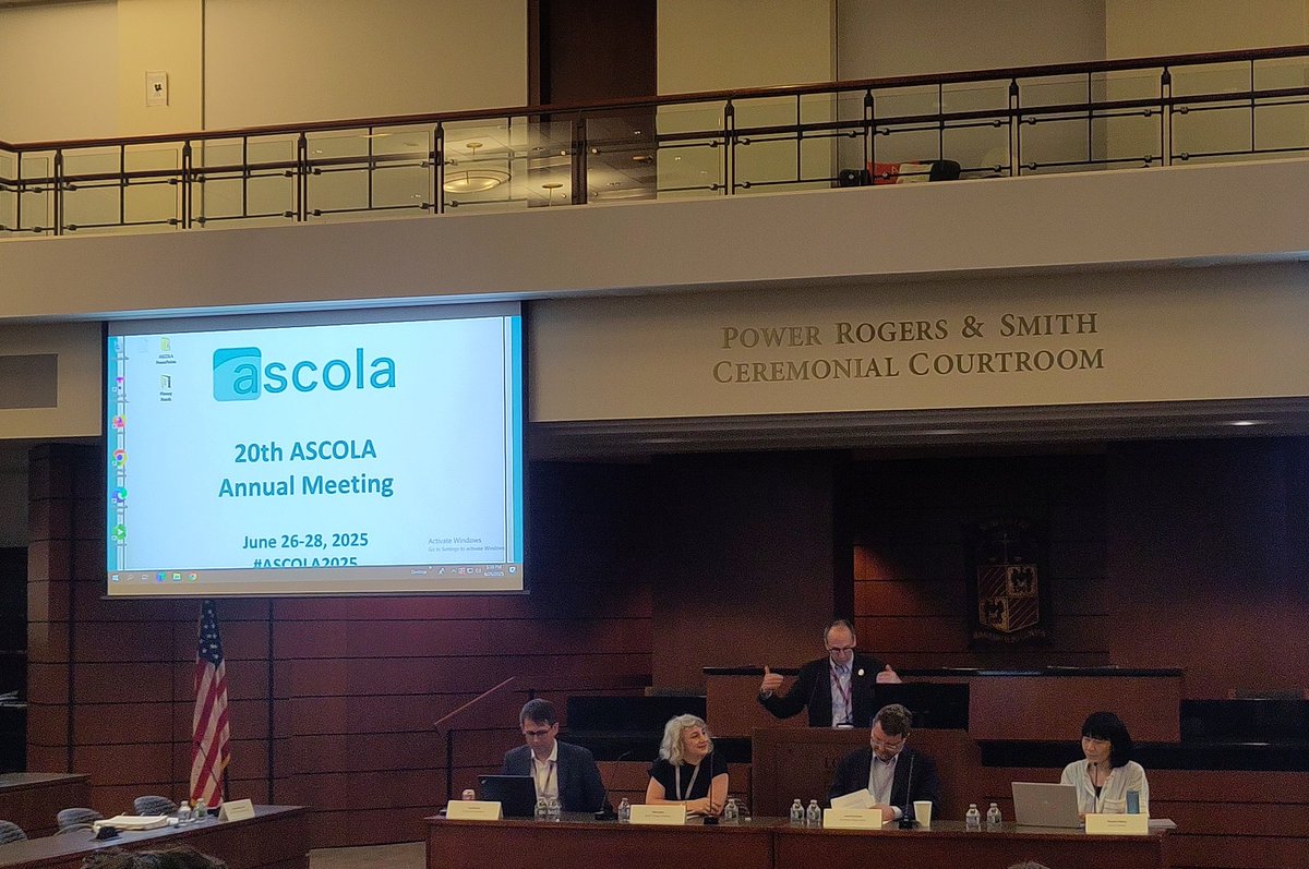 Ready for our plenary on antitrust and labor with <a href="/hibahafiz/">Hiba Hafiz</a>, <a href="/JanBroulik/">Jan Broulík</a>, Masako Wakui, Ioannis Lianos, and Spencer Weber Waller. #ASCOLA2025