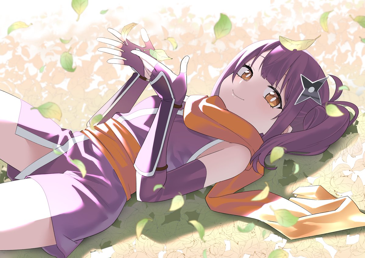 Imperialduality's tweet photo. "Aaahhhhaa~"

Stretching, the purple haired woman flops on her back to look at the clouds

"Another perfect day♪
The birds are flying
The fish are singing (she clearly means the mermaid)
And the leaves are coming down to greet me" https://t.co/sf5H86arkf