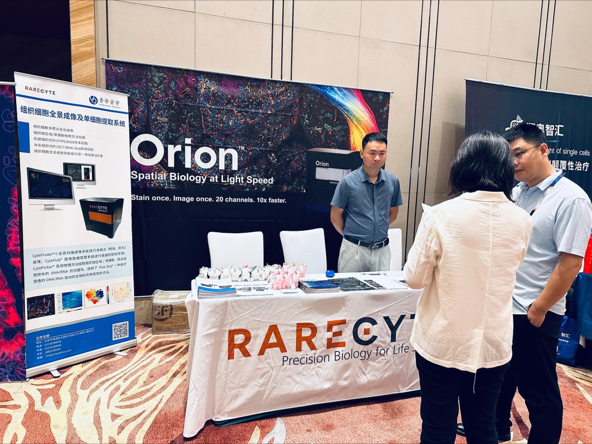 RareCyte's tweet image. Live from Spatial Biology Congress in Guangzhou, China! 👋 Swing by RareCyte&apos;s booth to learn more about the Orion platform. Orion enables rapid, spatial protein profiling of 20 channels per round to power your tissue-based translational research.

#Congress2025 #SpatialBiology