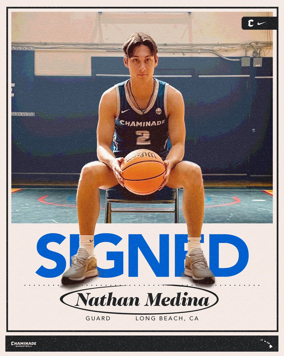 Chaminade Men’s Basketball proudly announces our second signee of the 2025-26 class — Nathan Medina!
A seasoned guard with PacWest experience, Nathan brings leadership, grit, and high-level game IQ that will make an immediate impact in Silversword blue.

Let’s get to work