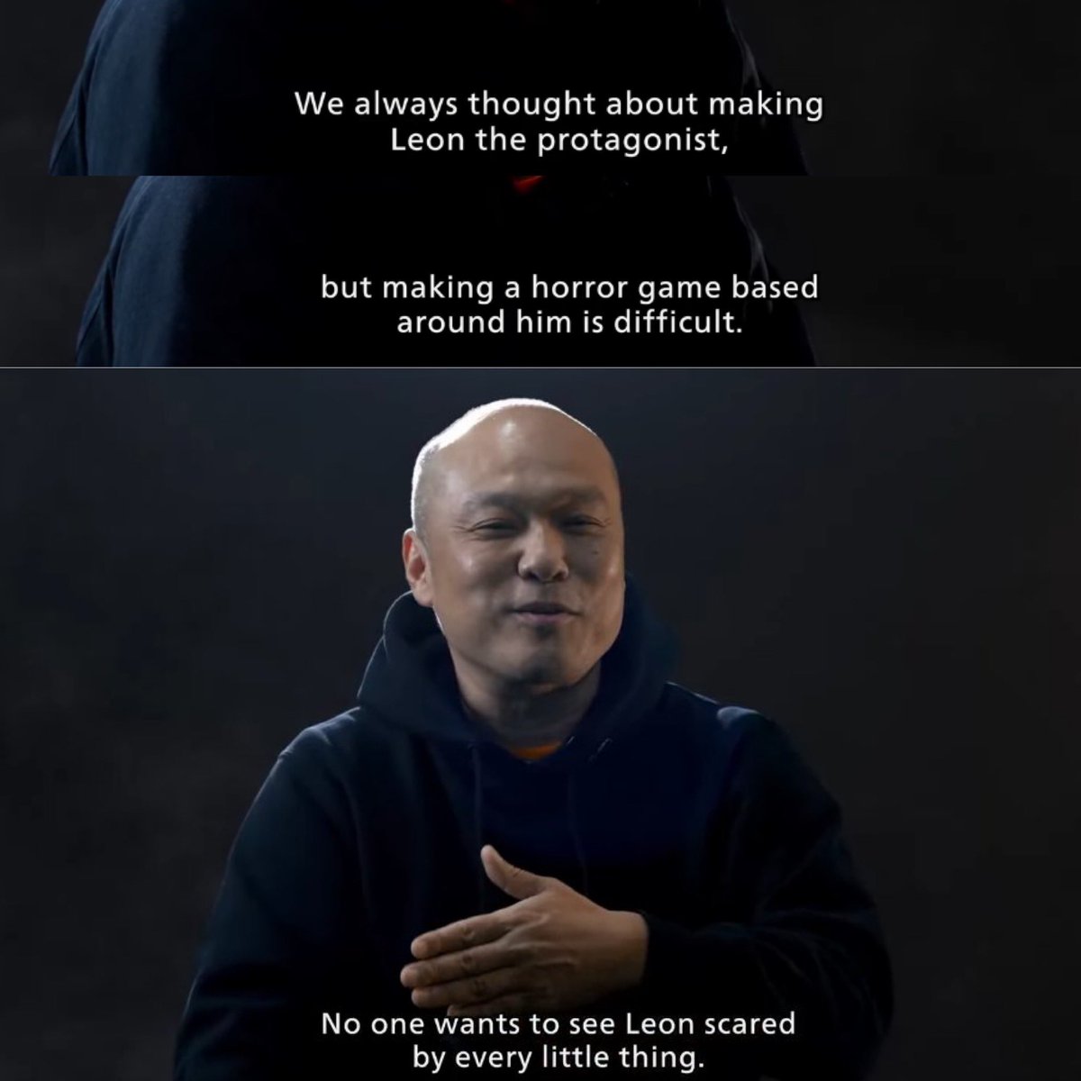 leonarchiive's tweet photo. it’s crazy how he mentioned leon out of nowhere out of the main 4 characters 😭 he’s definitely in this GAME! (I’m delusional) https://t.co/ZV4lJBPhX4