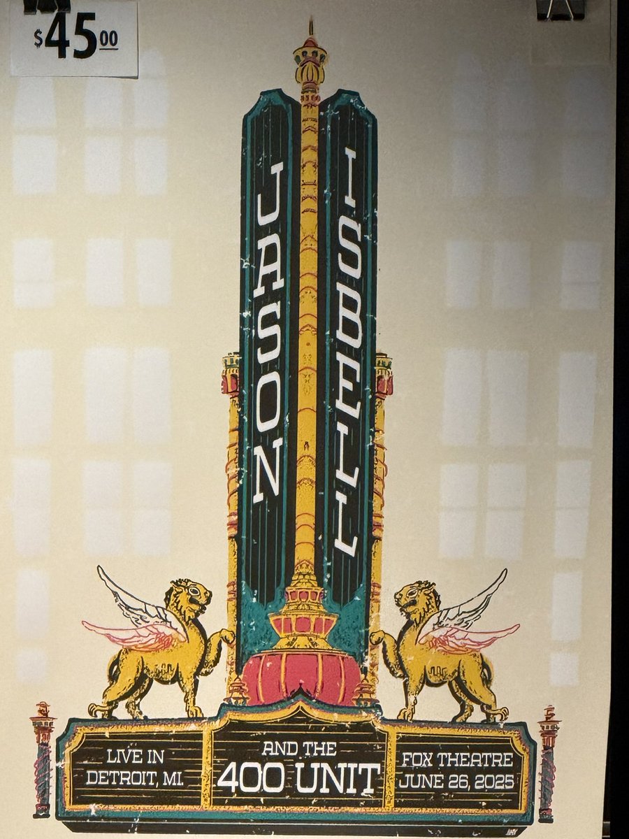 audiopanacea's tweet image. Incredible Jason Isbell poster tonight @FoxTheatreDet