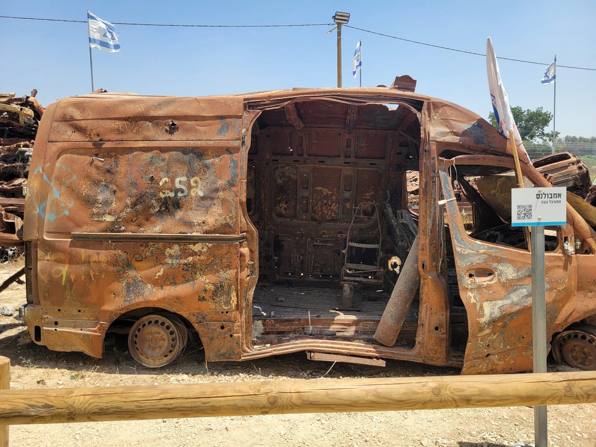 zionbiker2024's tweet image. '#Israel attacks ambulances !!'
👇👇👇👇👇👇👇👇👇
Burned out ambulance from the Nova Music Festival.
(the bullet-riddled remains of 16-year-old disabled girl Ruth Peretz and her wheelchair were found under this ambulance in November 2023)
Every accusation is a confession.