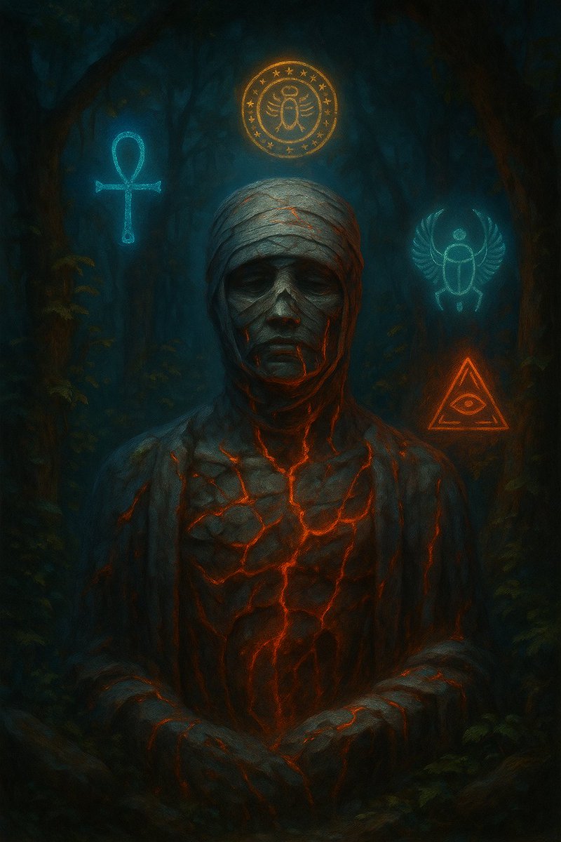AndersenRa7976's tweet photo. 🪨 New 1/1 NFT: The Oracle Monument
A silent stone god lost in fog and time.
Celestial rings hover above—watching, remembering.
🔗 https://t.co/rkfuYVNvVI

#NFT #digitalart #surrealism #mythoscapes #darkfantasy #opensea https://t.co/UorFSDzlQe