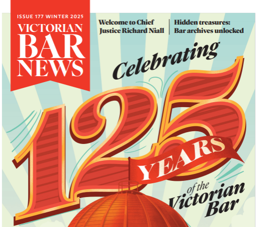We are delighted to share that the Winter edition of Victorian Bar News is here! In this issue we pay homage to the 125th anniversary of the formalisation of the Victorian Bar Association. Read the latest edition of Victorian Bar News here: vicbar.com.au/Web/Contents/N…