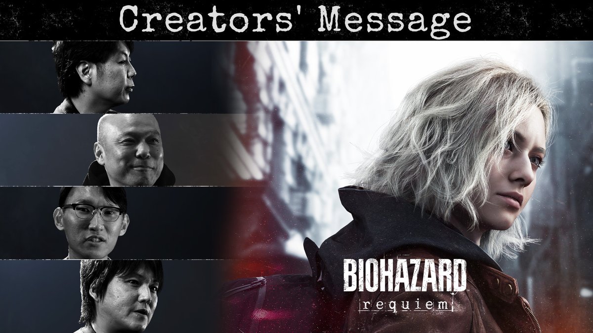 BIO_OFFICIAL's tweet image. 『バイオハザード レクイエム』クリエイターメッセージを公開!
初公開となる一人称視点と三人称視点のゲームプレイ映像を交えて、主人公グレース・アッシュクロフトや舞台となるラクーンシティについて語られる映像をぜひご覧ください。
youtube.com/watch?v=e--xSw…
#バイオレクイエム