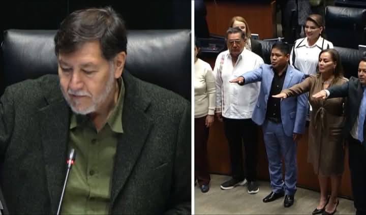 24_morelos's tweet photo. ERASMO CATARINO TOMA PROTESTA COMO SENADOR 🍎

El ganador del reality #LaAcademia, Erasmo Catarino
González Delgado, tomó protesta como #senador en suplencia del titular Senador chiapaneco Luis Armando Melgar Bravo.
