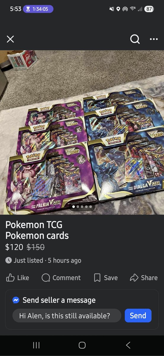 baaaaat_'s tweet image. This morning I went to Walmart to check for a Pokemon Card restock and they had a lot available. Three hours later they're all listed on Facebook Marketplace... I'm so glad I rarely buy cards bc this is horrible 😭