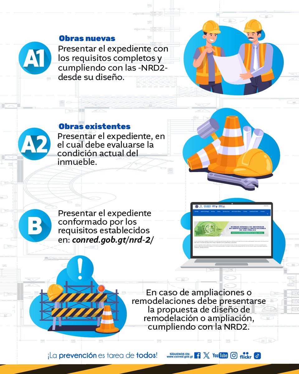 ConredGuatemala's tweet photo. La prevención es la clave para enfrentar eventos adversos. Con la #NRD2, podemos minimizar los riesgos desde la construcción, evitando futuros daños y pérdidas. https://t.co/8OAOHn64co