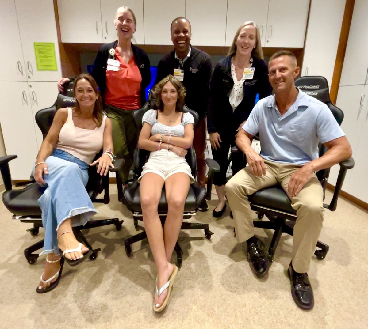 A powerful reunion years in the making. 
See how the University of Maryland Children's Hospital Child Life team reunited with Olivia, a Hodgkin lymphoma survivor they supported every step of the way, including through UMCH’s gaming room. wbaltv.com/article/hodgki…