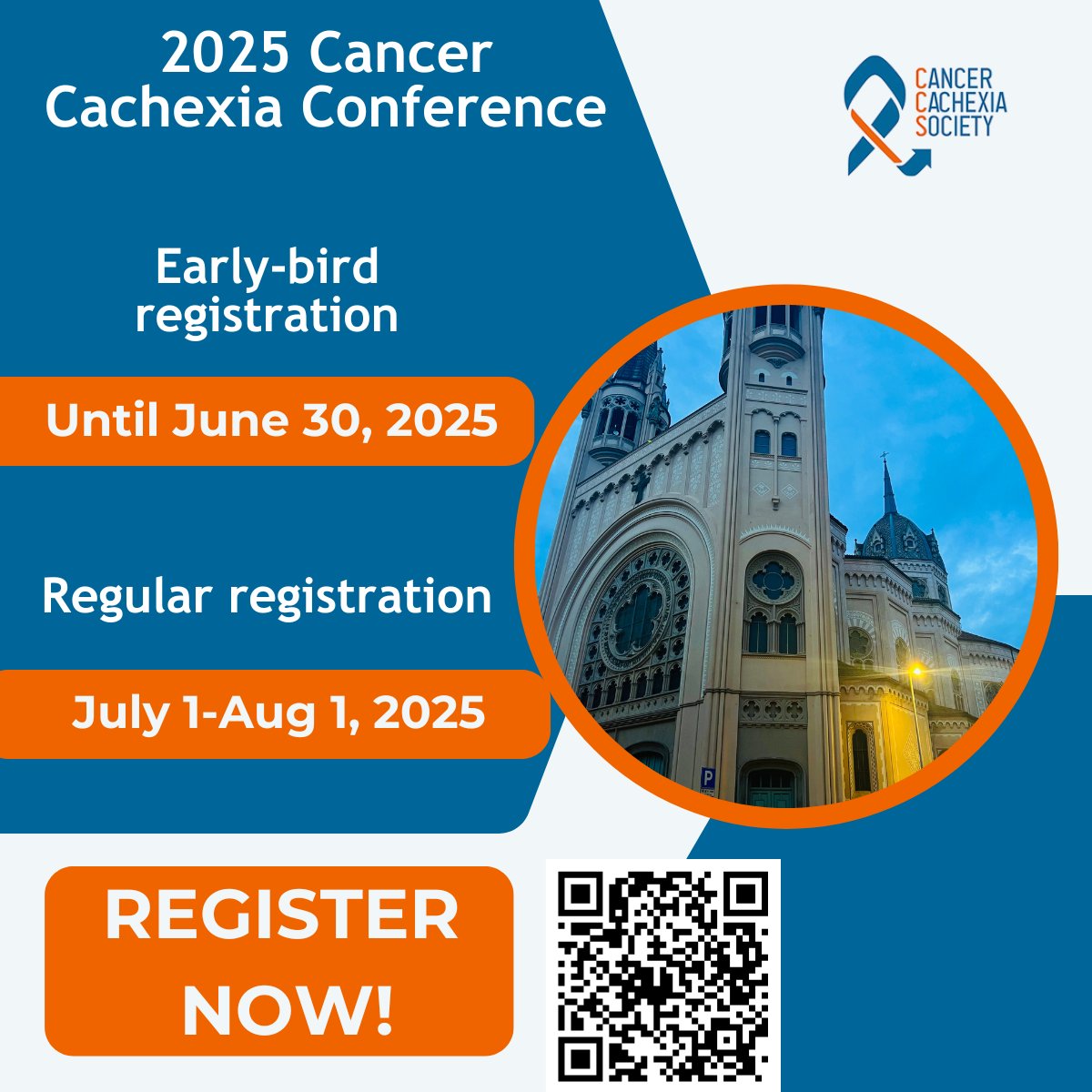 CancerCachexia's tweet image. The early bird registration deadline for the @CancerCachexia Conference is fast approaching. Don't miss out on the best rate! 🥸
cancercachexiasociety.org/2025-registrat…