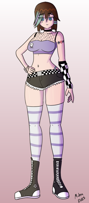 Drew this girl on a Drawpile the other day, ended up liking her so wanted to draw an actual full thing of her. She still needs a name, but that's a future problem.