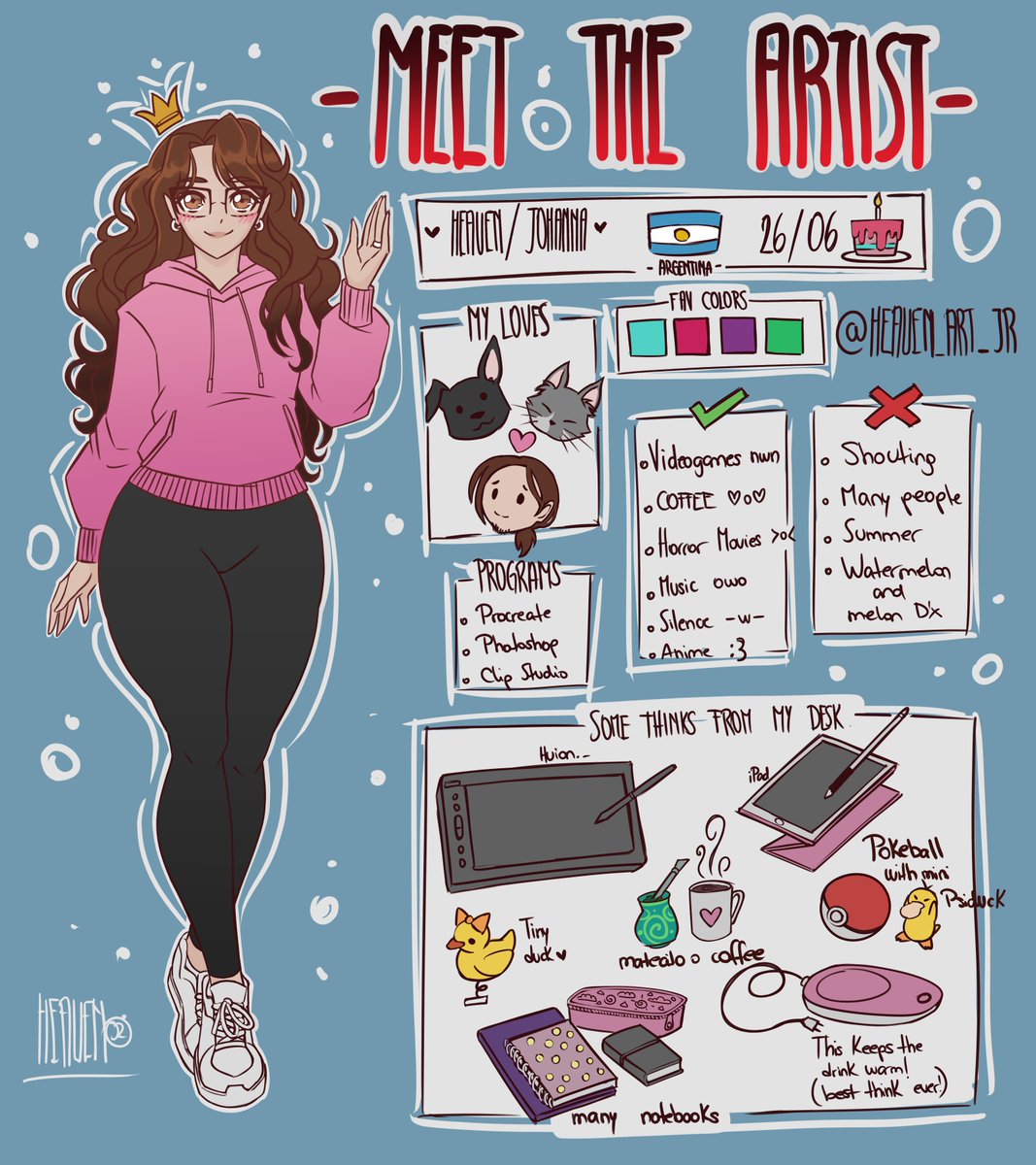 ✨💗✨

I decided to bring this little thing from #MeetTheArtist to share something more of mine since today is my birthday ♥🎉🍰

︵‿︵‿୨♡୧‿︵‿︵

#meettheartist #originalcharacter #oc