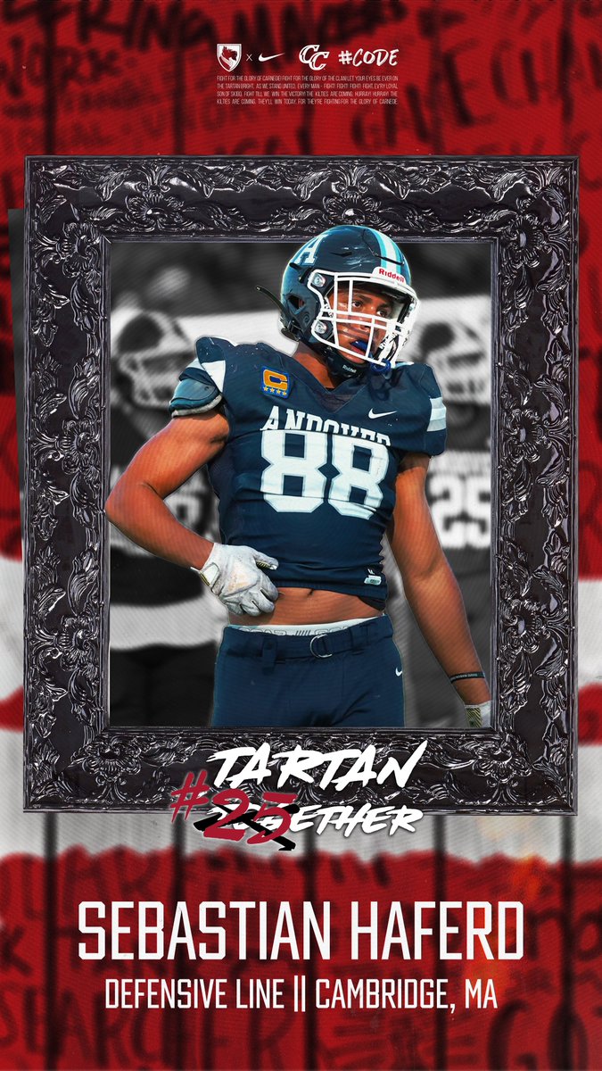 Carnegie Mellon Football (@tartanfb) on Twitter photo !❗️🚨#Tartan25ether🚨❗️!
.
👤: Sebastian Haferd
📲: <a href="/sebastianhaferd/">Sebastian Haferd</a>
📚: <a href="/CMUEngineering/">CMU College of Engineering</a>
🏈: DL
🎥: tinyurl.com/shaferd25
🏠: <a href="/FootballAndover/">Andover Football</a>
📍: Cambridge, MA !❗️🚨#Tartan25ether🚨❗️!
.
👤: Sebastian Haferd
📲: <a href="/sebastianhaferd/">Sebastian Haferd</a>
📚: <a href="/CMUEngineering/">CMU College of Engineering</a>
🏈: DL
🎥: tinyurl.com/shaferd25
🏠: <a href="/FootballAndover/">Andover Football</a>
📍: Cambridge, MA