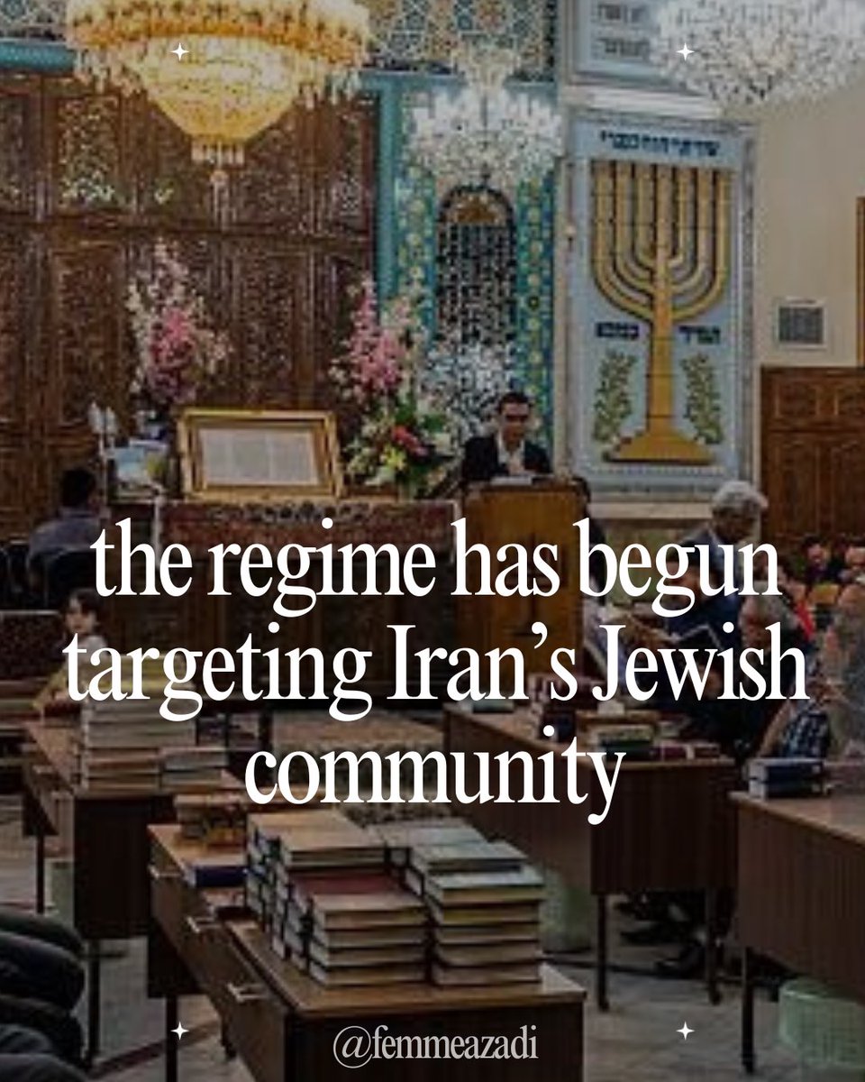 🇫🇷 Le régime a commencé à s’en prendre à la communauté juive d’Iran.
Des rapports confirment l’arrestation de rabbins et de responsables religieux à Téhéran et à Chiraz, accusés sans la moindre preuve de liens avec Israël.

🇬🇧 the regime has begun targeting Iran’s Jewish