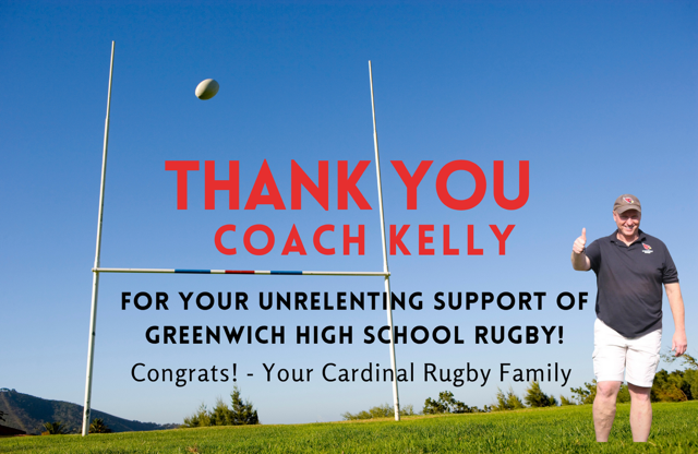 Coach Kelly received the Greenwich Sentinel Award today. What a deserving person who gives so much to the Town of Greenwich