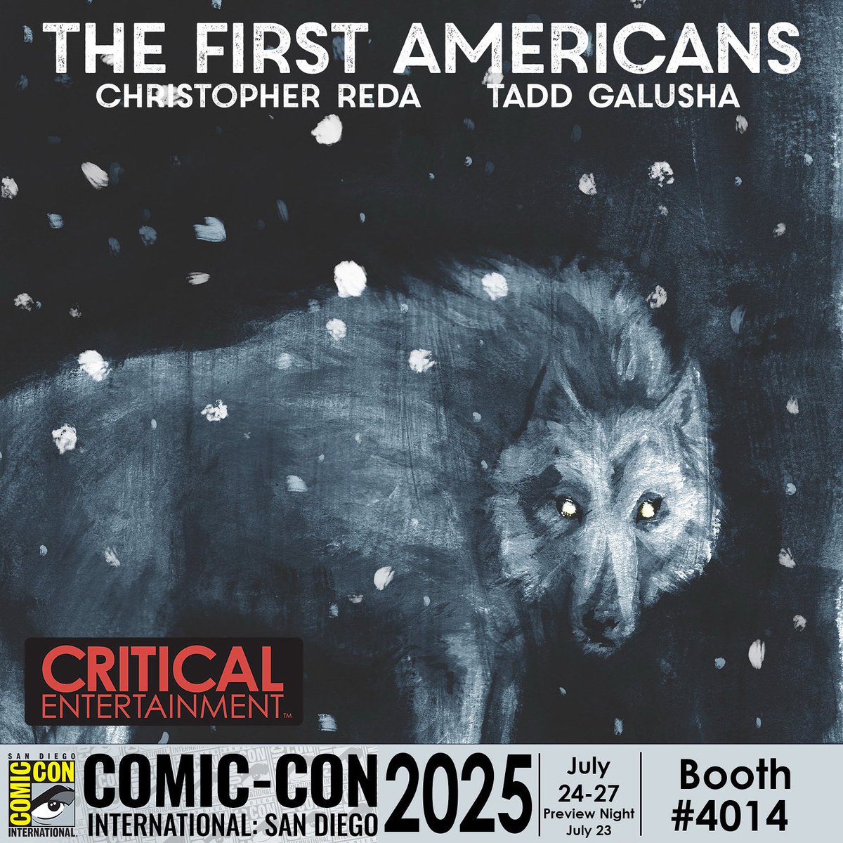 Critical Entertainment (@criticalentla) on Twitter photo <a href="/CriticalEntLA/">Critical Entertainment</a> and the #comicbook series The First Americans is headed to San Diego Comic Con International July 24-27! Find us at Booth 4014! <a href="/Comic_Con/">Comic-Con International</a>
#sdcc #comiccon2025 #comiccon #comicbooks #indiecomics #thefirstamericans <a href="/CriticalEntLA/">Critical Entertainment</a> and the #comicbook series The First Americans is headed to San Diego Comic Con International July 24-27! Find us at Booth 4014! <a href="/Comic_Con/">Comic-Con International</a>
#sdcc #comiccon2025 #comiccon #comicbooks #indiecomics #thefirstamericans
