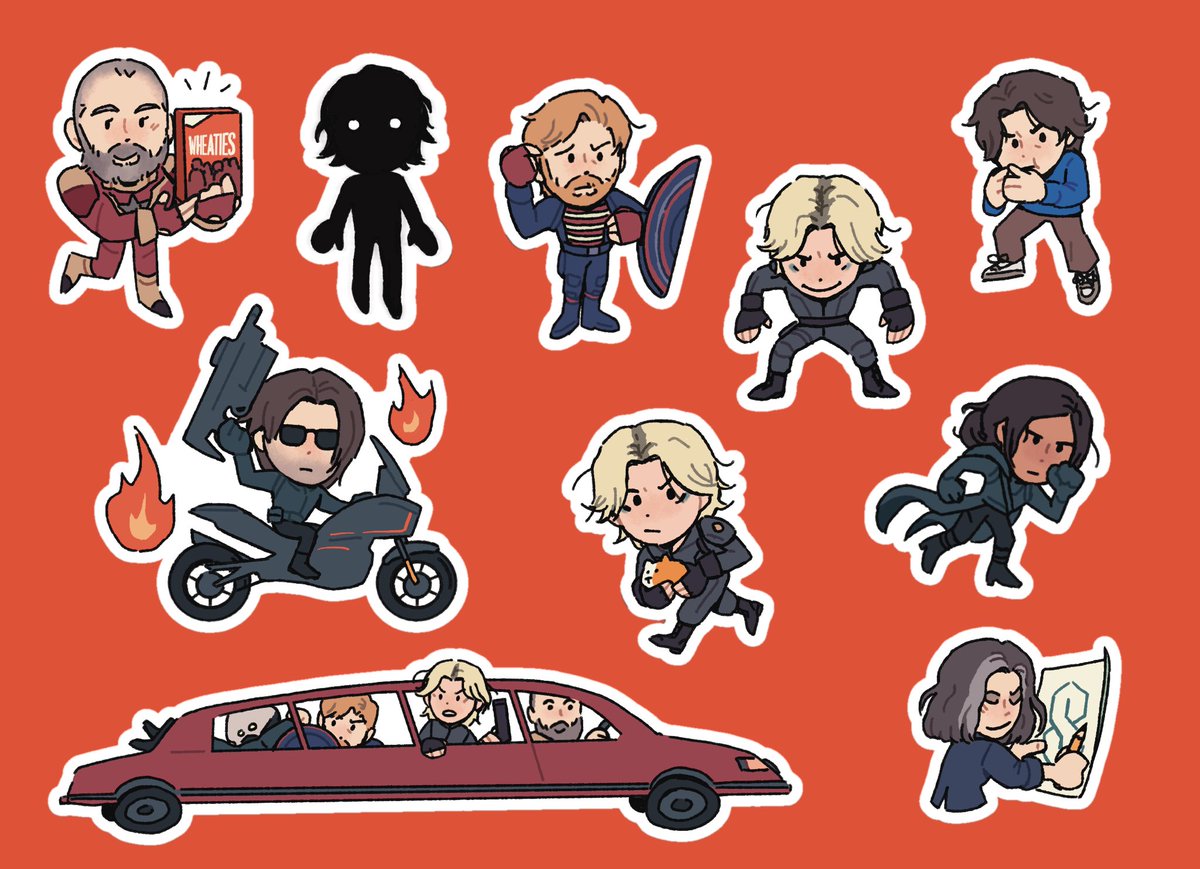mapurlsyrup's tweet image. Finished up this #Thunderbolts sticker sheet for #AX2025ArtistAlley! I’m kind of obsessed with them