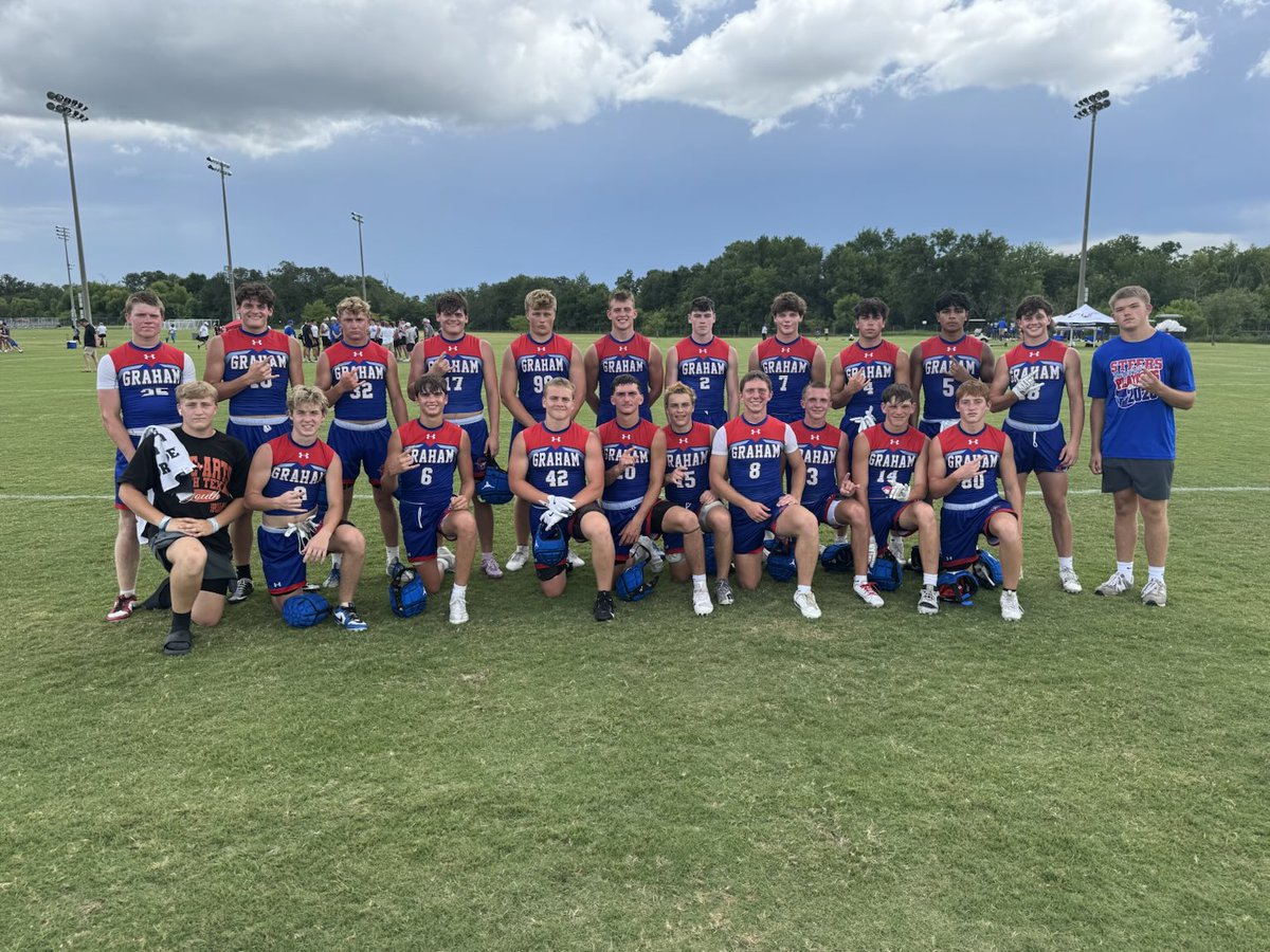 Graham7on7's tweet image. Good day today. 2-1 in pool play. First game tomorrow, 8:45 vs Lamesa. Hook ‘em Steers.