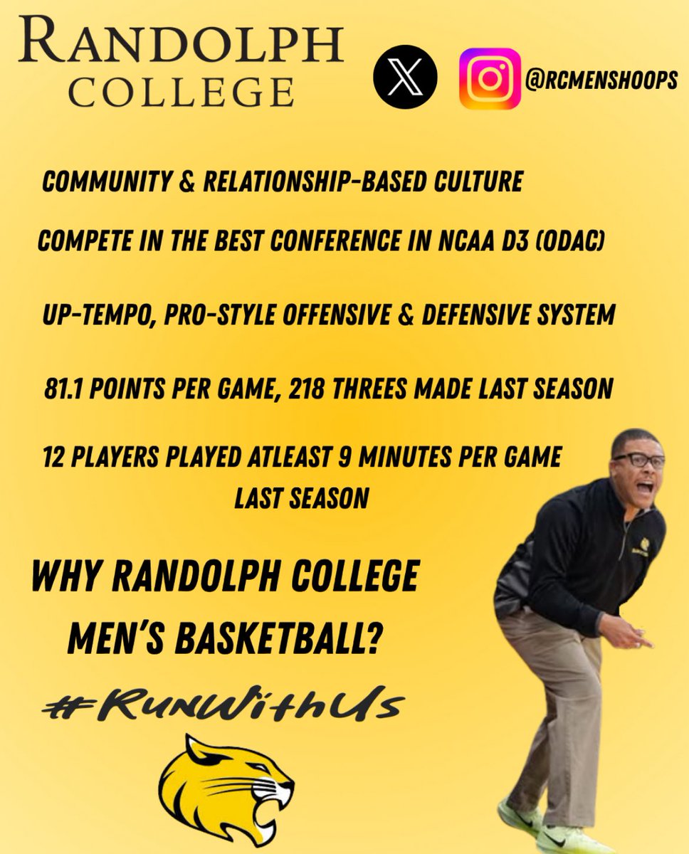 Excited for another weekend on the road &amp; to introduce prospects to our school &amp; basketball program ⚫️🟡

Graphic Credit - <a href="/CoachRyan_0/">R. Turner</a>